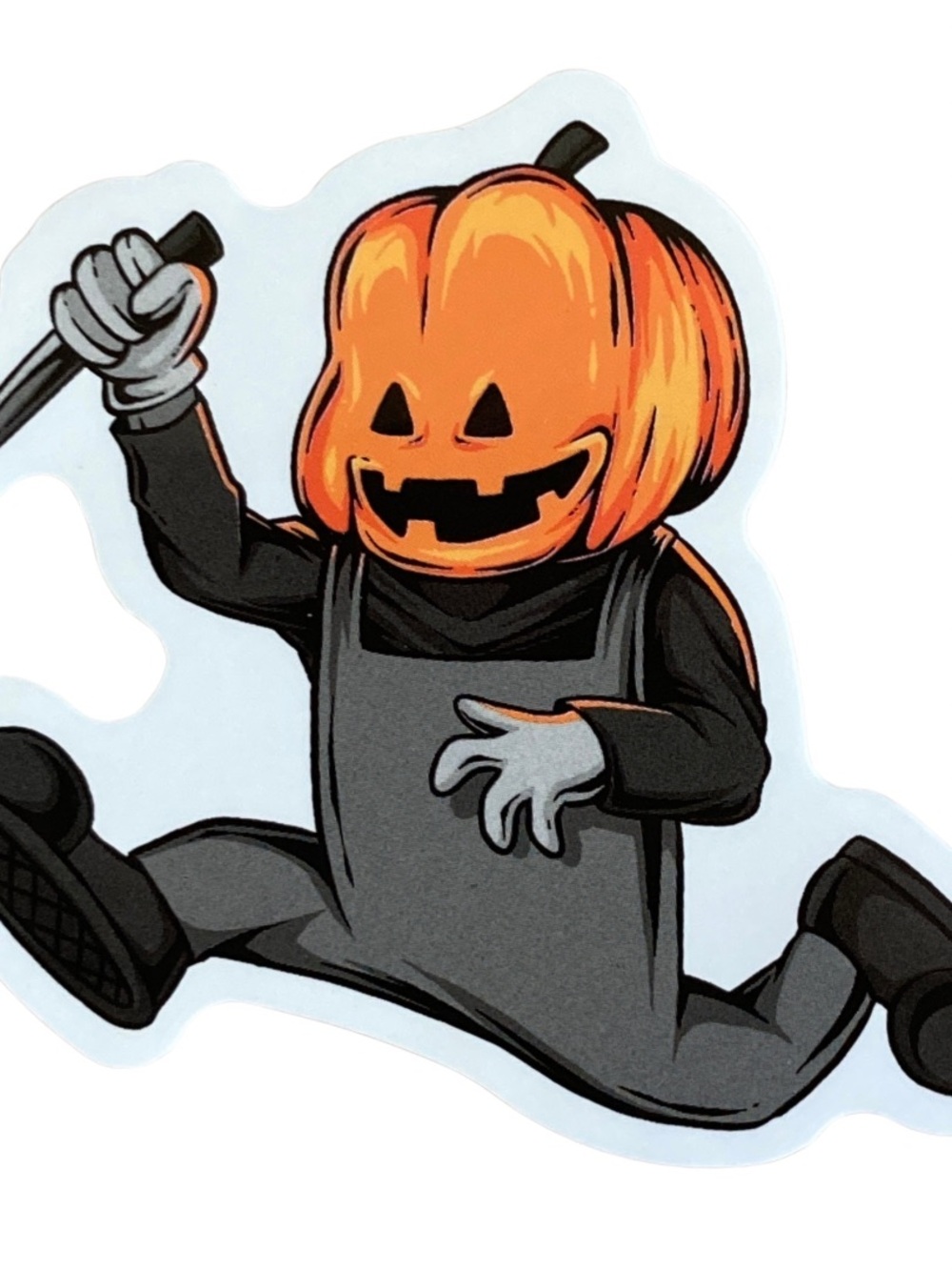 Halloween Mike Myers Pumpkin Head Sticker